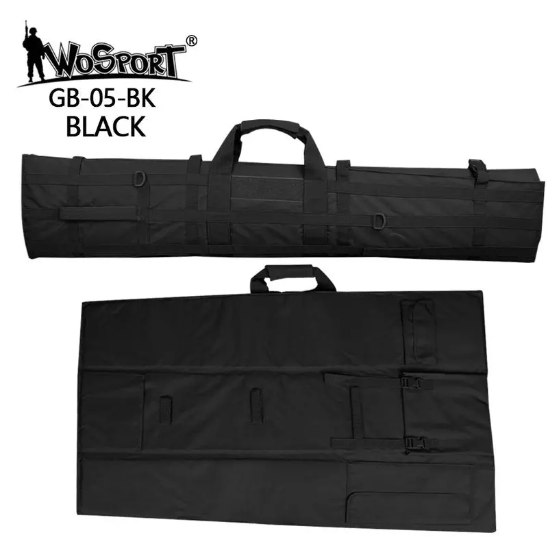 Wosport 122Cm Sniper Gun Bag 48" (Black / Tan / Od Green) 1