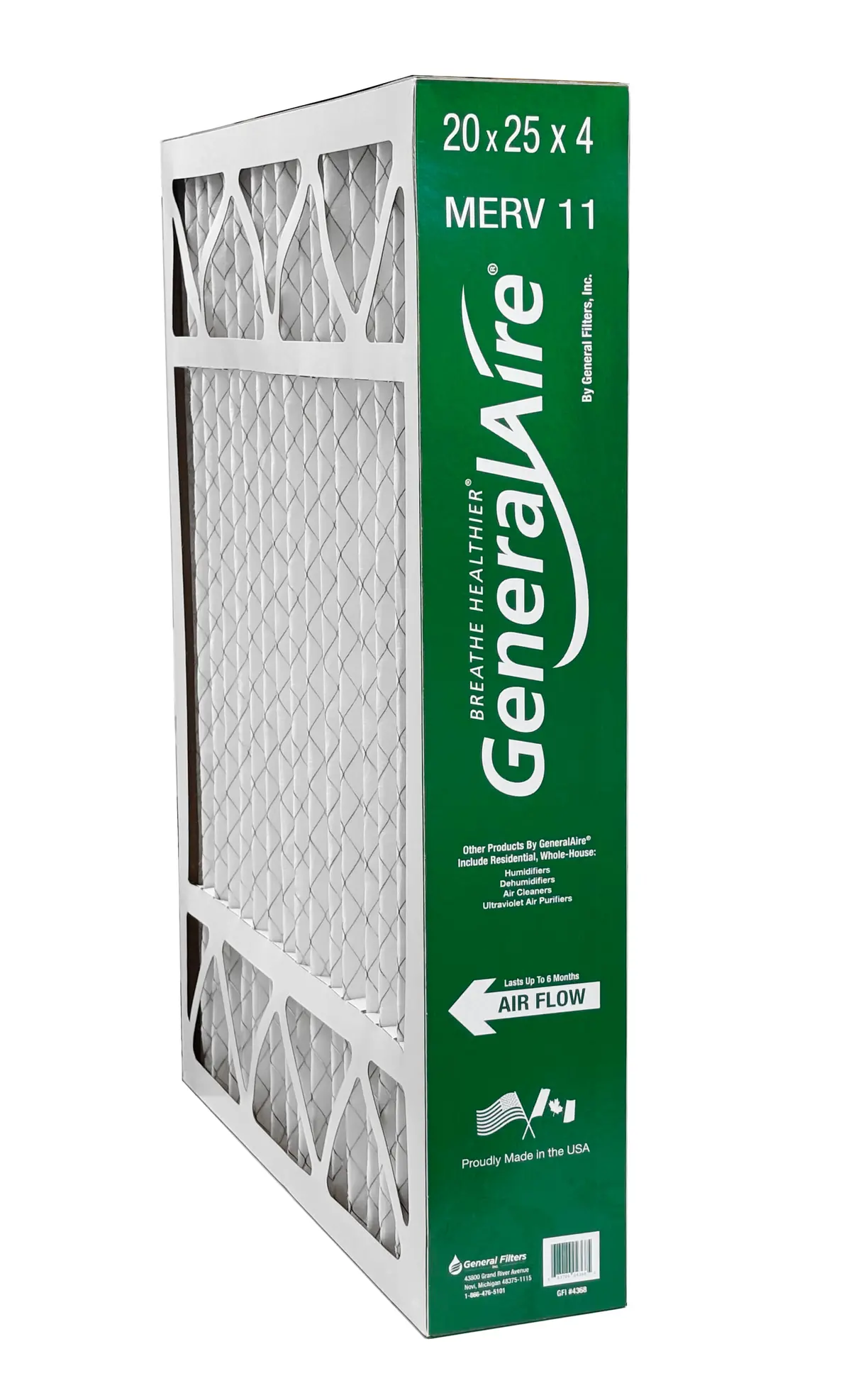 Generalaire 11-Ga100a37 - 20" X 25" X 4" Replacement Filter For Honeywell Fc100a1037, Merv 11 1