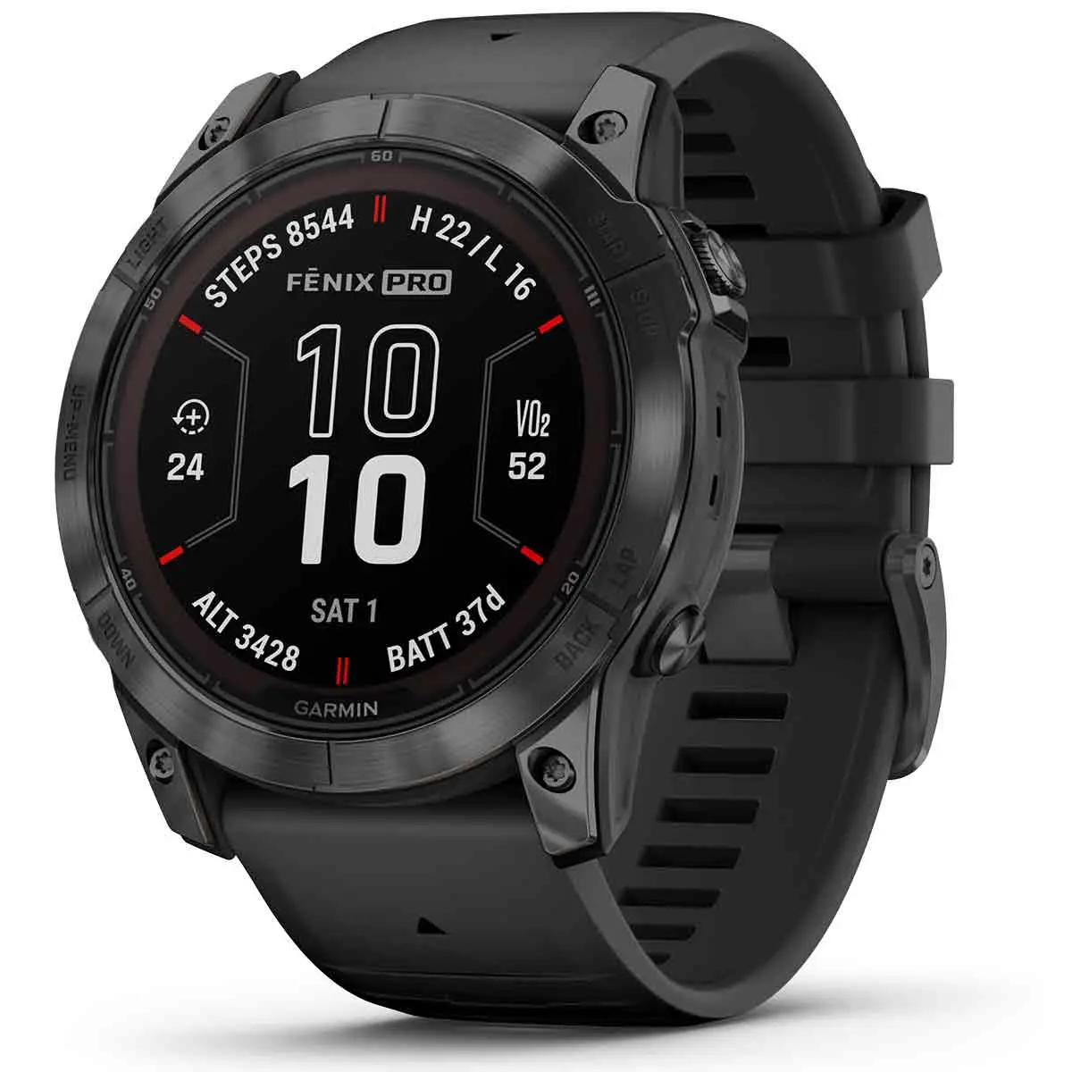 Garmin Fenix 7X Pro Solar Carbon Grey Titanium 1