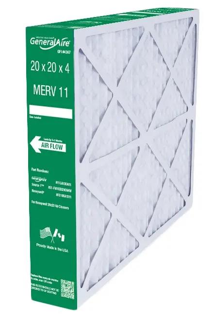 Generalaire 11-Ga100a11 - 20" X 20" X 4" Replacement Filter For Honeywell Fc100a1011, Merv 11 1