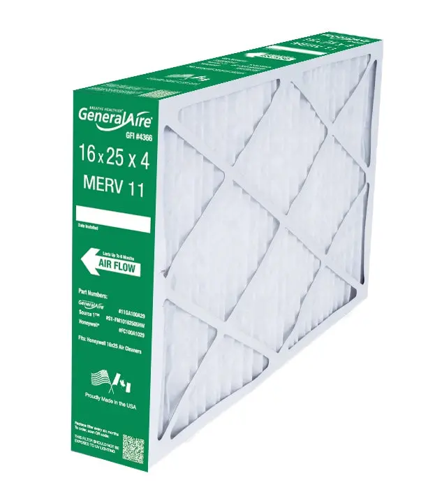 Generalaire 11-Ga100a29 - 16" X 25" X 4" Replacement Filter For Honeywell Fc100a1029, Merv 11 1