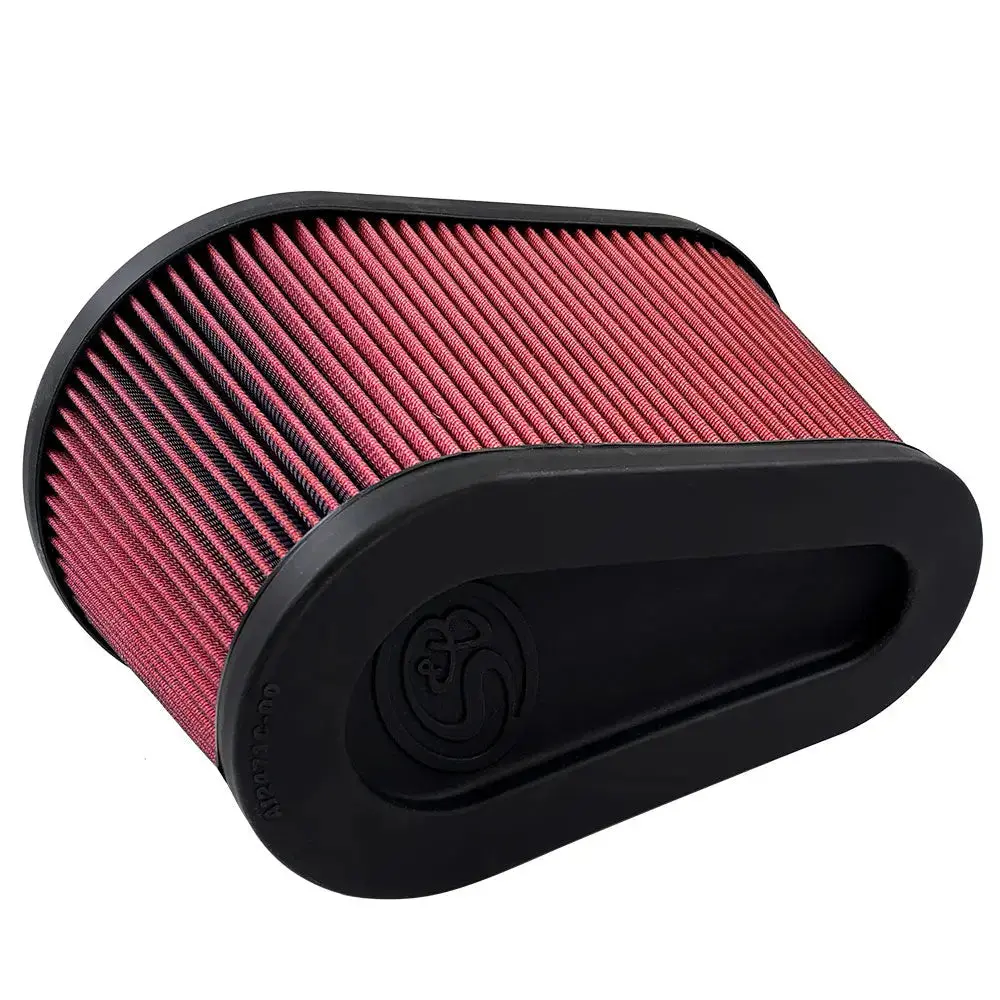 S&B Filters Air Filter For Intake Kits 75-5136 / 75-5136D Oiled Cotton Cleanable Red Kf-1076 1