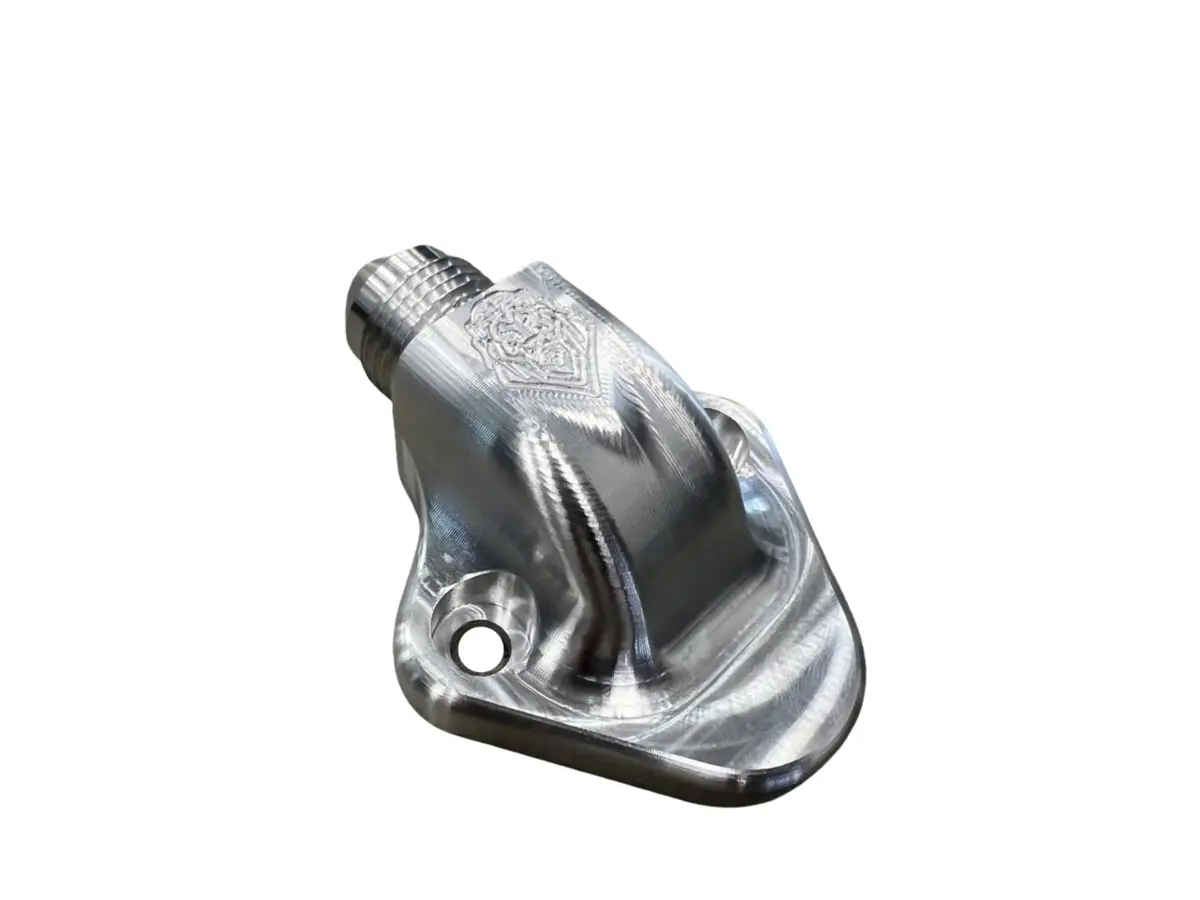 Kingspeed Billet Fuel Pump Blockoff Plate W/ -10An Male Fitting 1