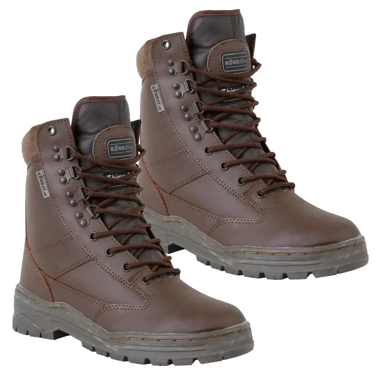 Kombat Uk Leather Patrol Boots Mod Brown 1