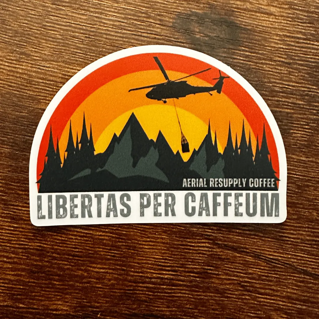 Libertas Per Caffeum Sticker 1