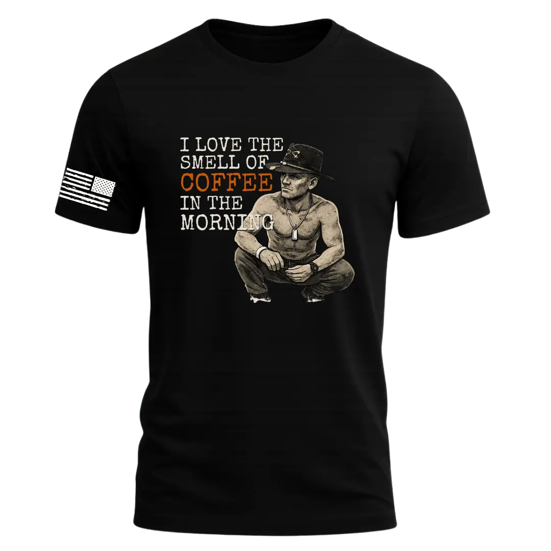 I Love The Smell Of Coffee In The Morning T Shirt 1