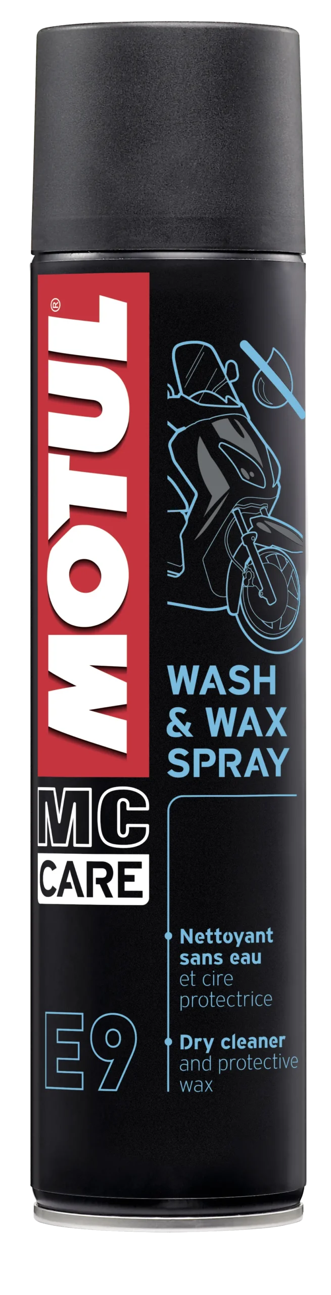Motul E9 Wash & Wax Aerosol 400Ml Cleaner 1