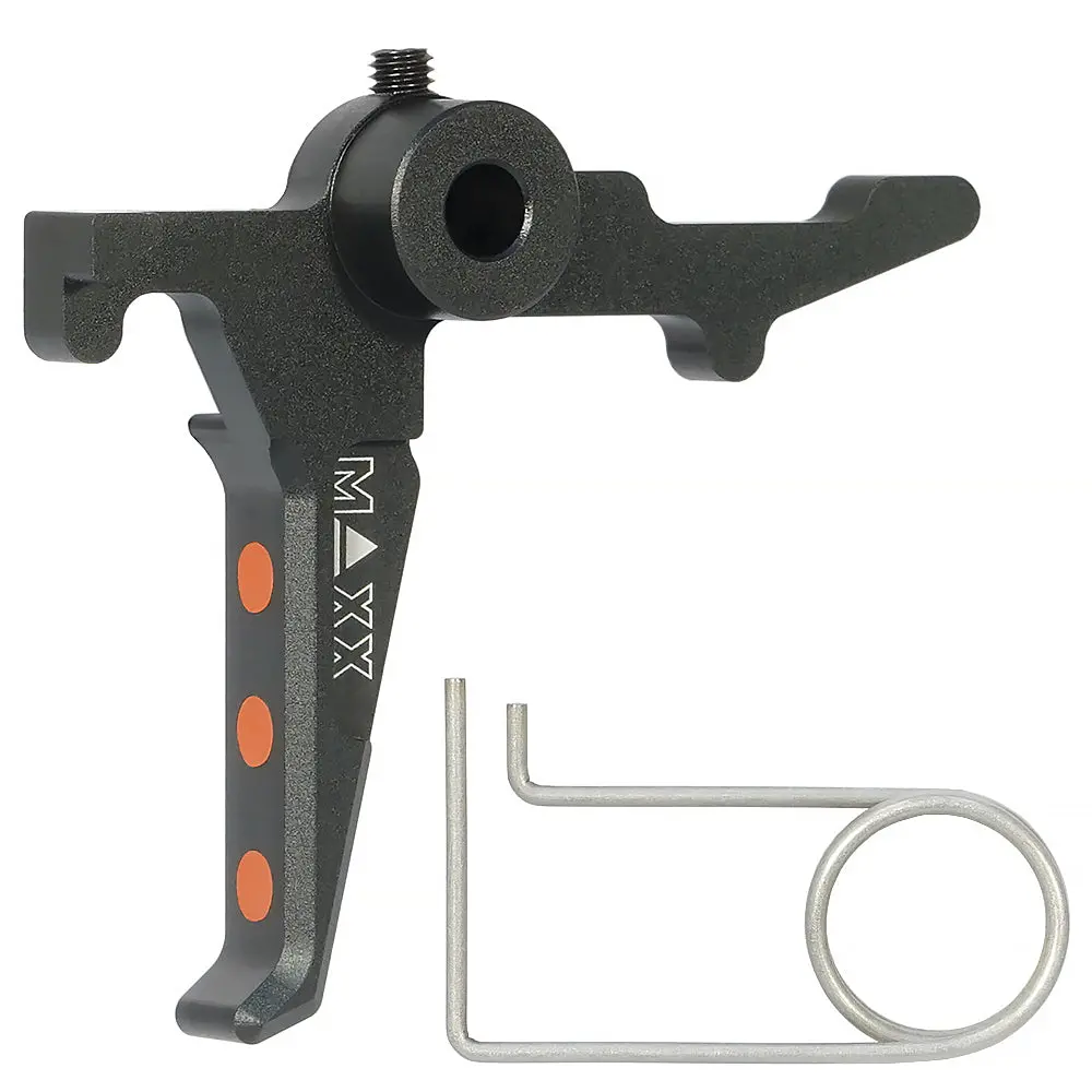 Maxx Cnc Aluminum Advanced Mtw Trigger (Style E) (Black / Red / Dark Earth) 1