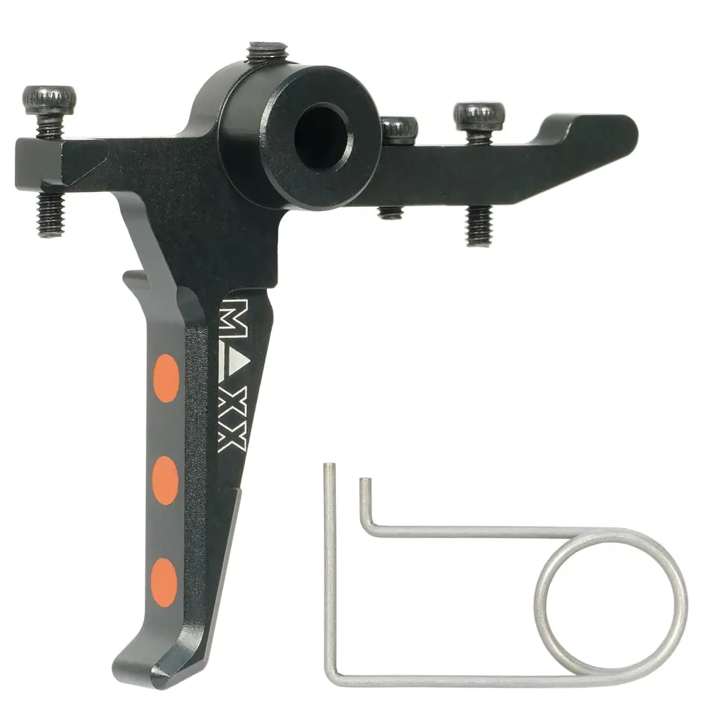 Maxx Cnc Aluminum Advanced Mtw Speed Trigger (Style E) (Black / Red / Dark Earth) 1