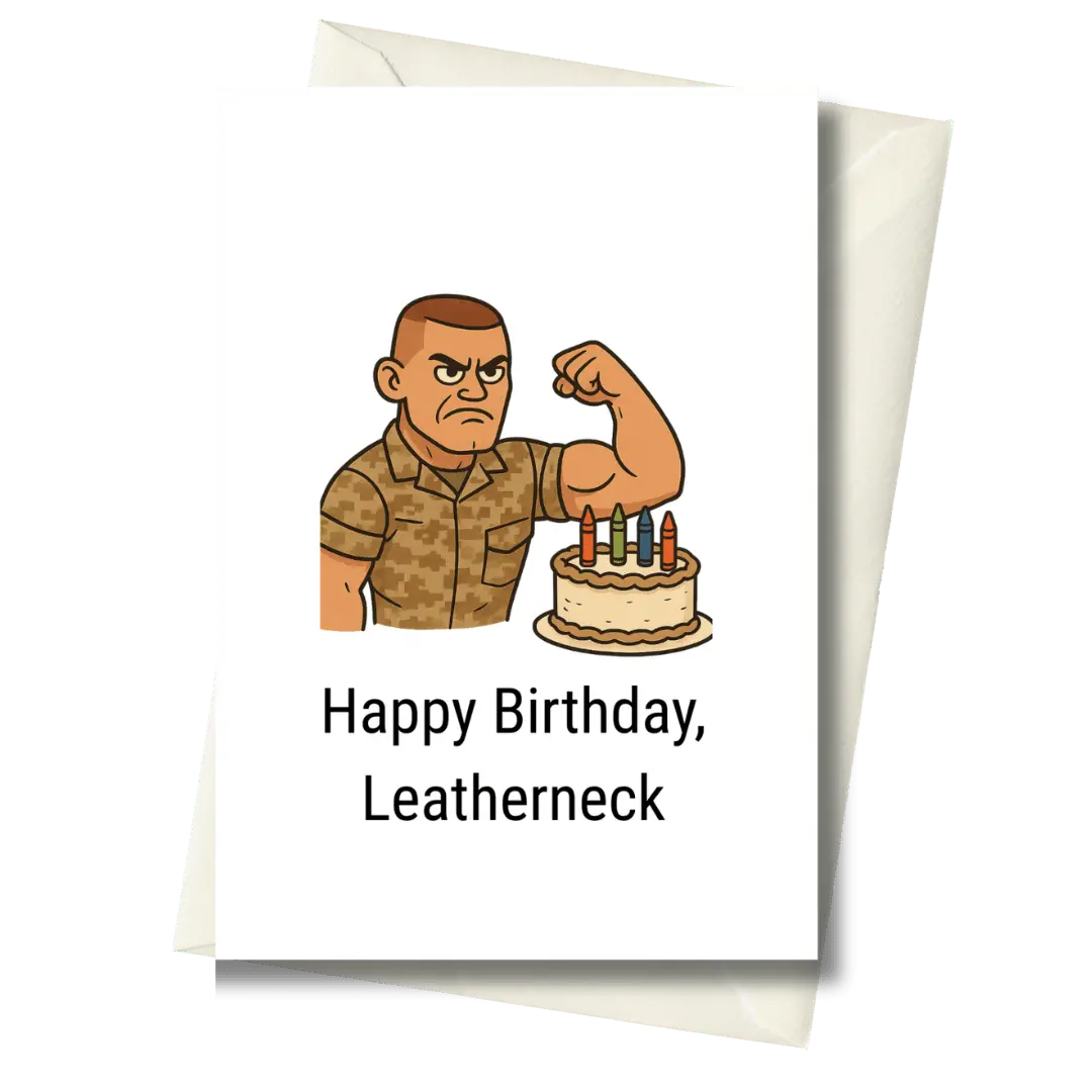 Marine Corps Birthday Card: “Oorah And Poor Life Choices” 1