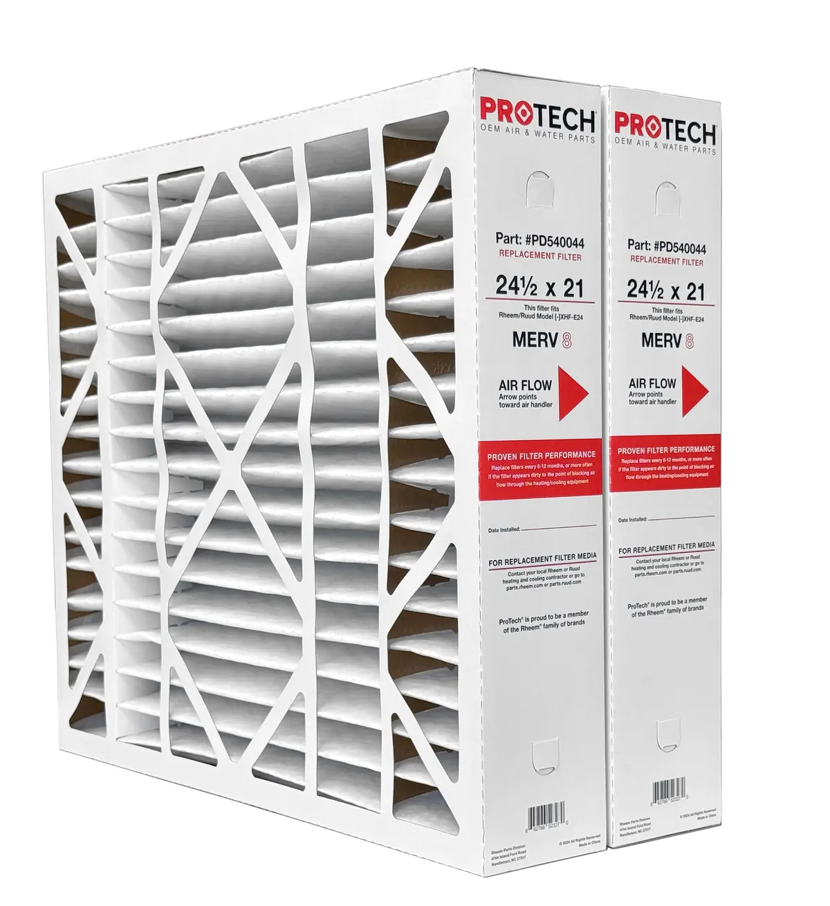 Rheem Pd540044 - 21" X 24.5" X 5" Exact-Fit Filter For Air Cleaner Axhf-E24am, Merv 8 2