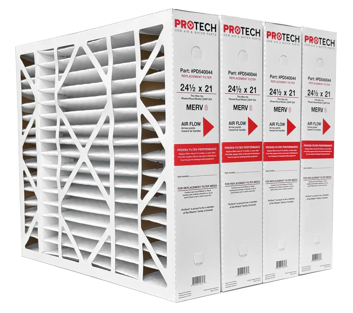 Rheem Pd540044 - 21" X 24.5" X 5" Exact-Fit Filter For Air Cleaner Axhf-E24am, Merv 8 3