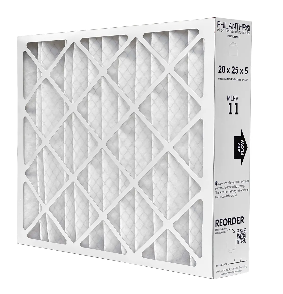 Philanthro Phil20255m11 - 20" X 25" X 5" Air Filter, Merv 11 1