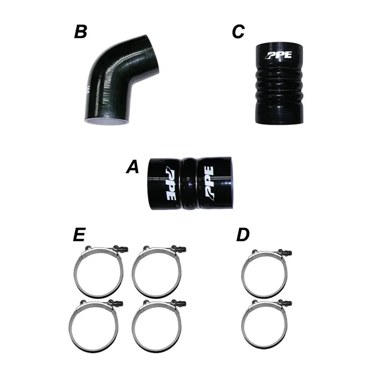 Ppe 2006-2010 Gm 6.6L Lbz/Lmm Intercooler Piping Silicone Hose Kit 1
