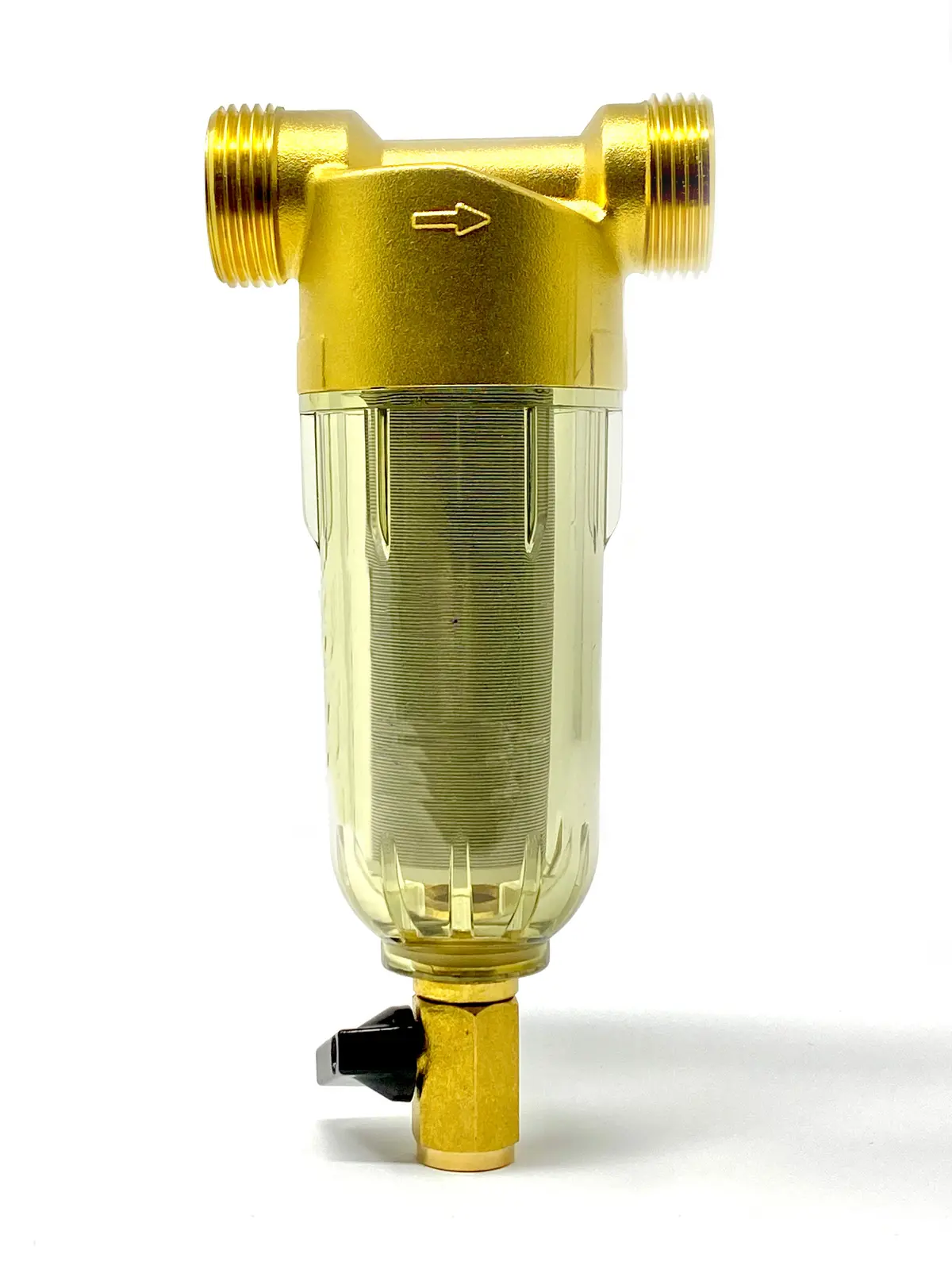 Bluonics Sediment Water Pre-Filter Reusable Spin Down Filter For Whole House City And Well Water 40 Micron With Both 1 + 3/4 Npt Adapters Included 1