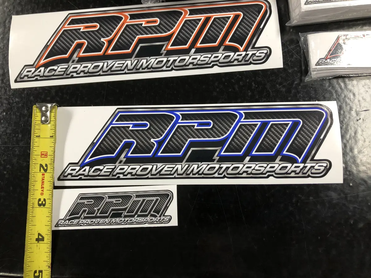 Rpm Carbon Fiber Style Stickers 4