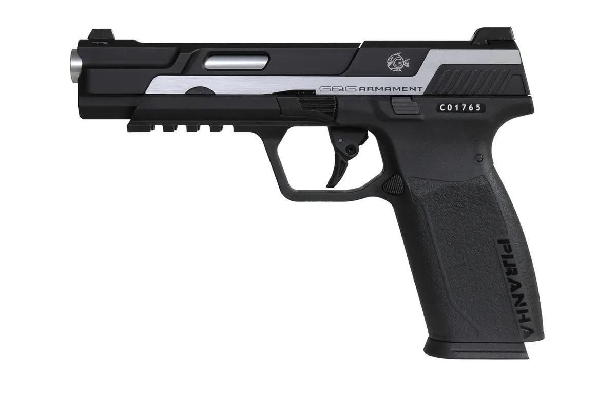 G&G Piranha Mk1 Gbb Pistol (Black / Silver) 1