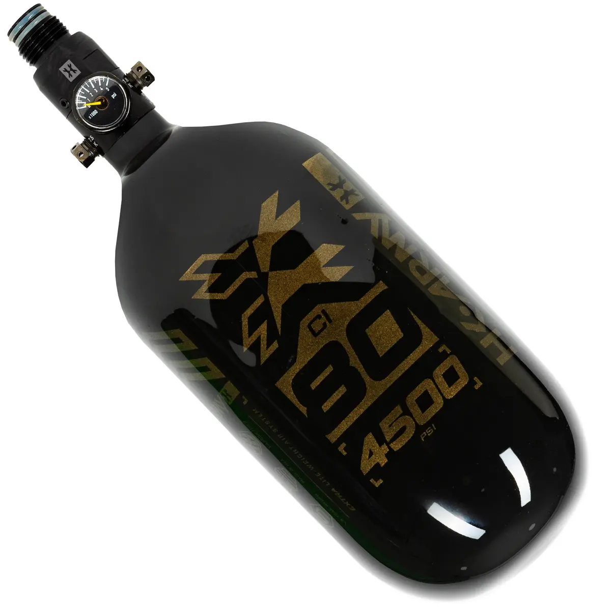 Hk Army Rush "Extra Lite" Carbon Fiber Tank W/ Standard Reg - 80Ci / 4500Psi 1