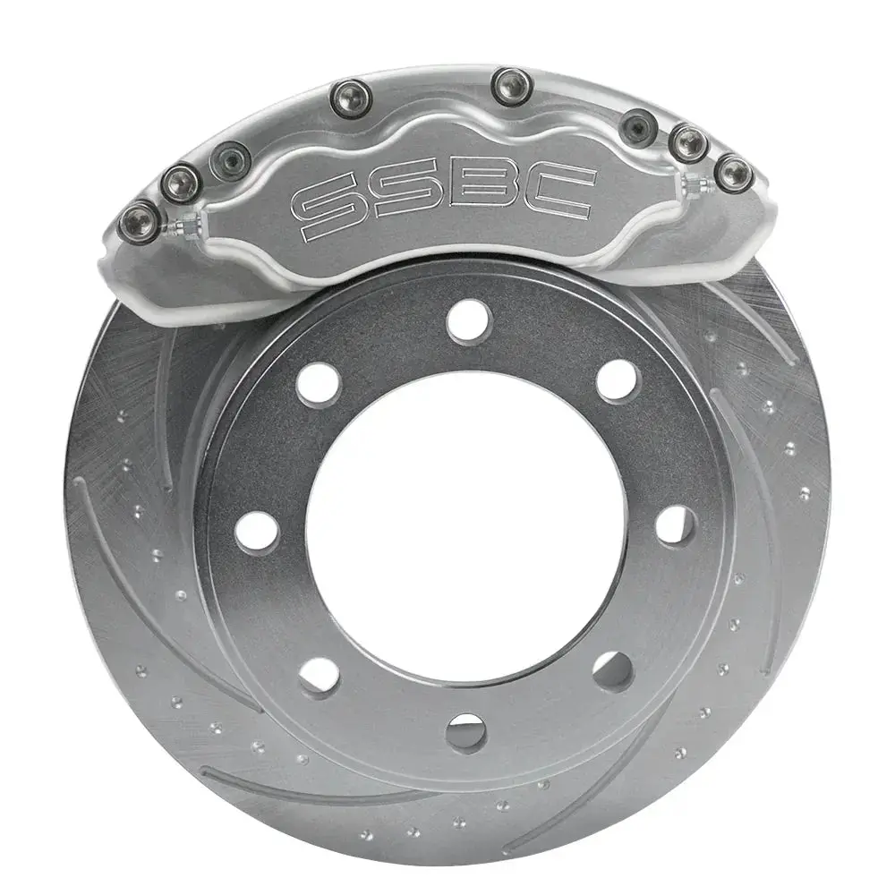 Ssbc A193-2-Ds V6-Barbarian 6-Piston Front Brake Caliper & Rotor Kit Powerstroke 2005-2012 1