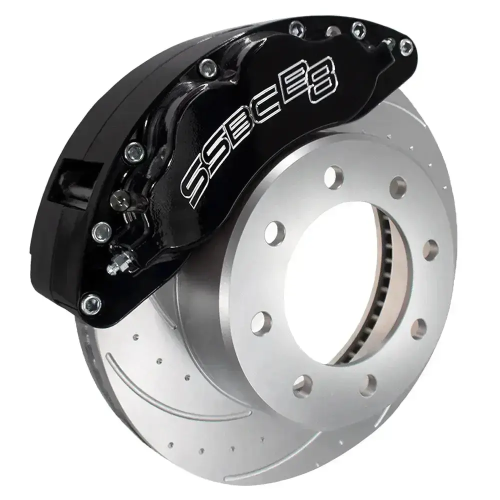Ssbc A404-23-Ds B8-Barbarian 8-Piston Rear Disc Brake Kit With Dimple Drilled & Slotted Rotors Powerstroke 2023-2024 2