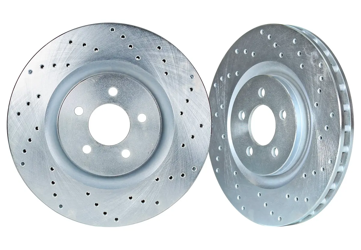 Infiniti / Nissan Cross Drilled 1-Piece Sport Rotors - Standard Brakes (W/O Akebono Calipers) [Rear](Set Of 2) - Inf3001 1