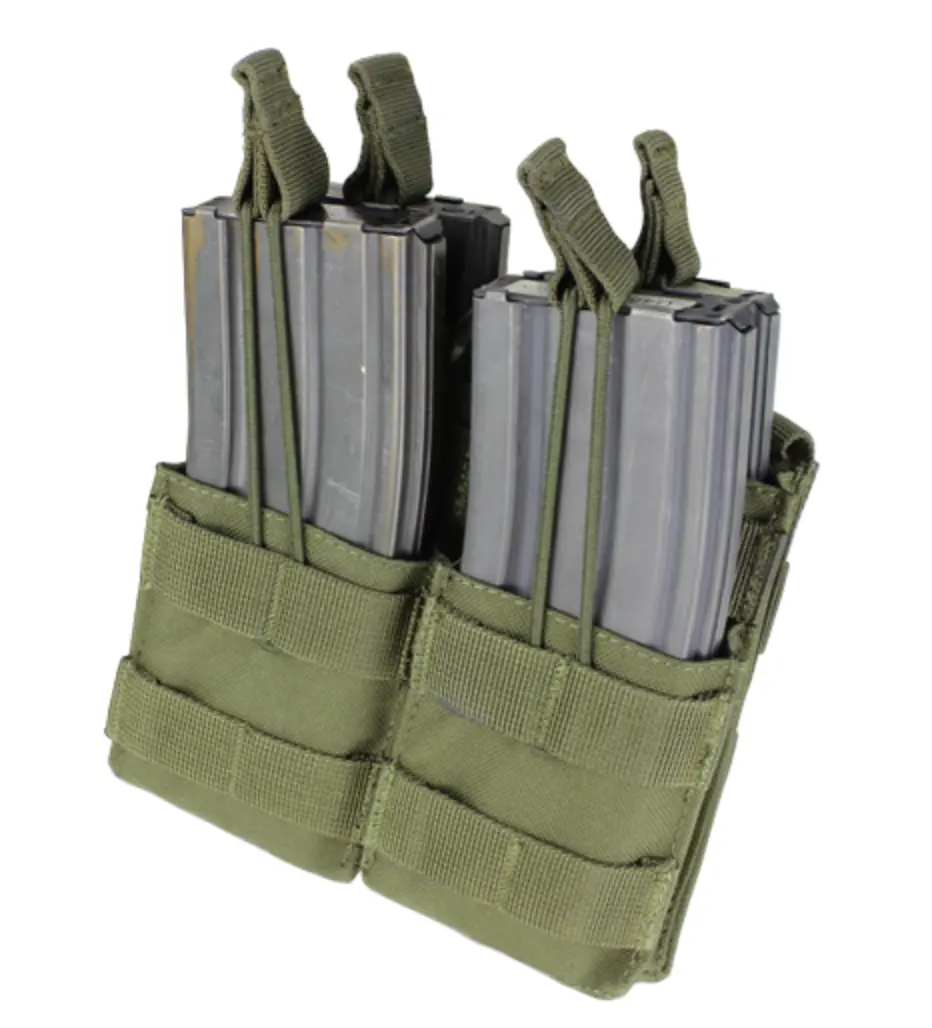 Condor Ma43: Double Stacker Open-Top M4 Mag Pouch (Black / Tan / Od Green) 3