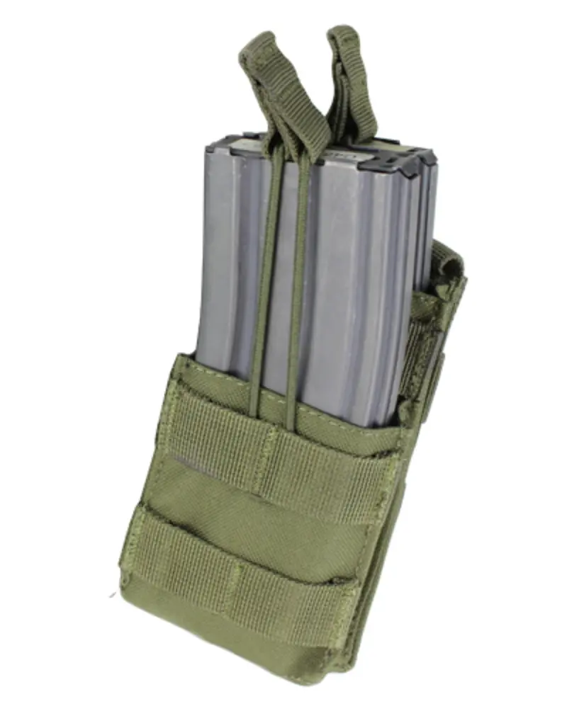 Condor Ma42: Single M4 Open-Top Stacker Mag Pouch (Black / Tan / Od Green) 3