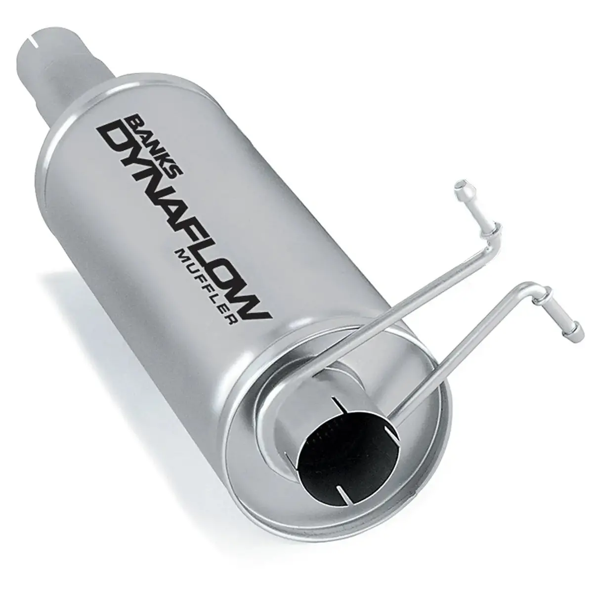 Stainless Steel Exhaust Muffler 3.5 Inch Inlet And Outlet 99-04 Ford 6.8L Excursion Banks Power 1