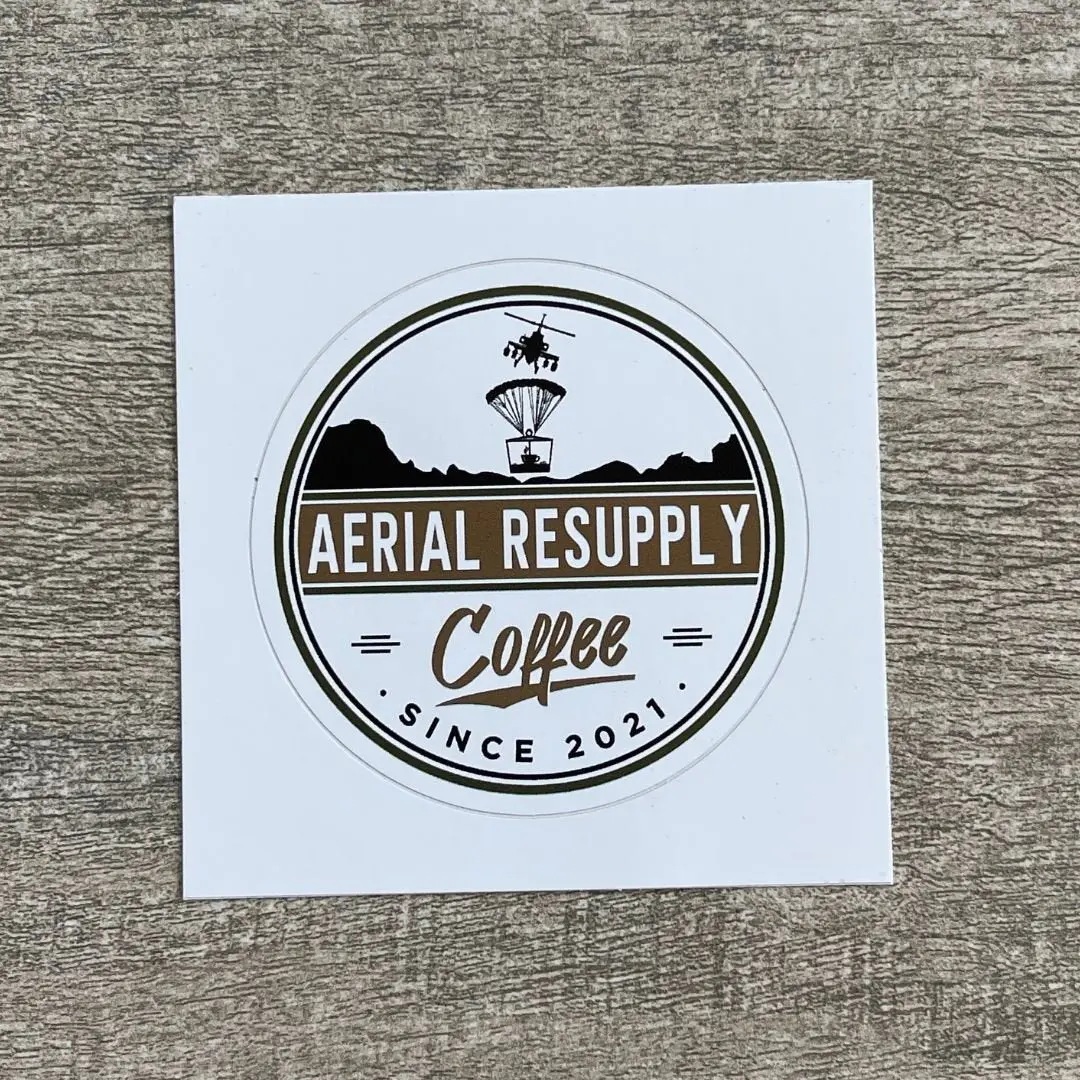 Aerial Resupply Coffee Logo 2.5" Sticker 1