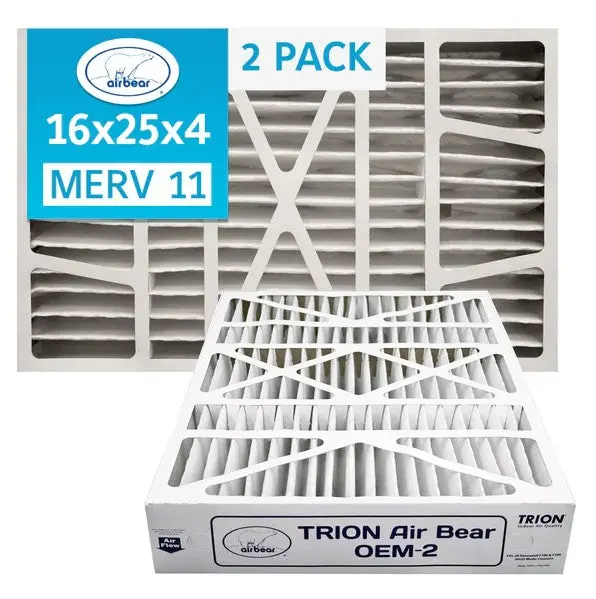 Trion 272649-11-205 Oem-2 Air Filter 16X25x4 (2-Pack, Merv 11) Replacement Filter For Honeywell Fc100a1029 / Fc200e1029, Actual Size 15.8" X 24.75" X 4.375" 1
