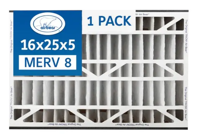 Trion Air Bear 255649-105 - 16"X25"X5" Merv 8 Pleated Air Filter 1