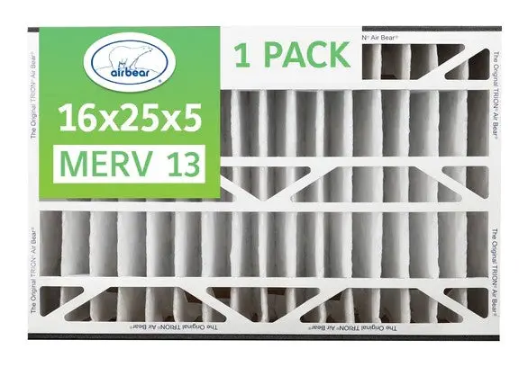 Trion Air Bear 266649-105 - 16" X 25" X 5" Merv 13 Pleated Air Filter 1