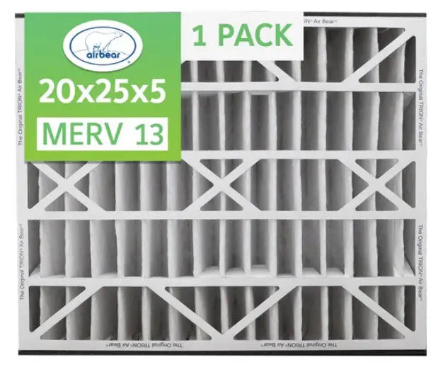 Trion Air Bear 266649-102 - 20" X 25" X 5" Merv 13 Pleated Air Filter 1