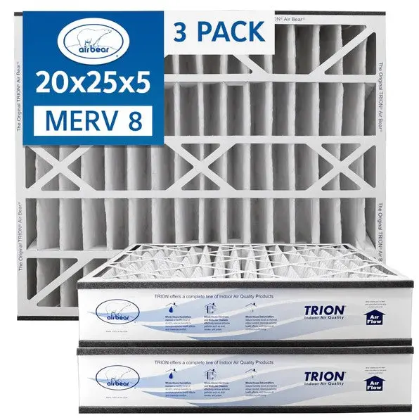 Trion Air Bear 255649-102 - Pleated Air Filter 20"X25"X5" Merv 8 3