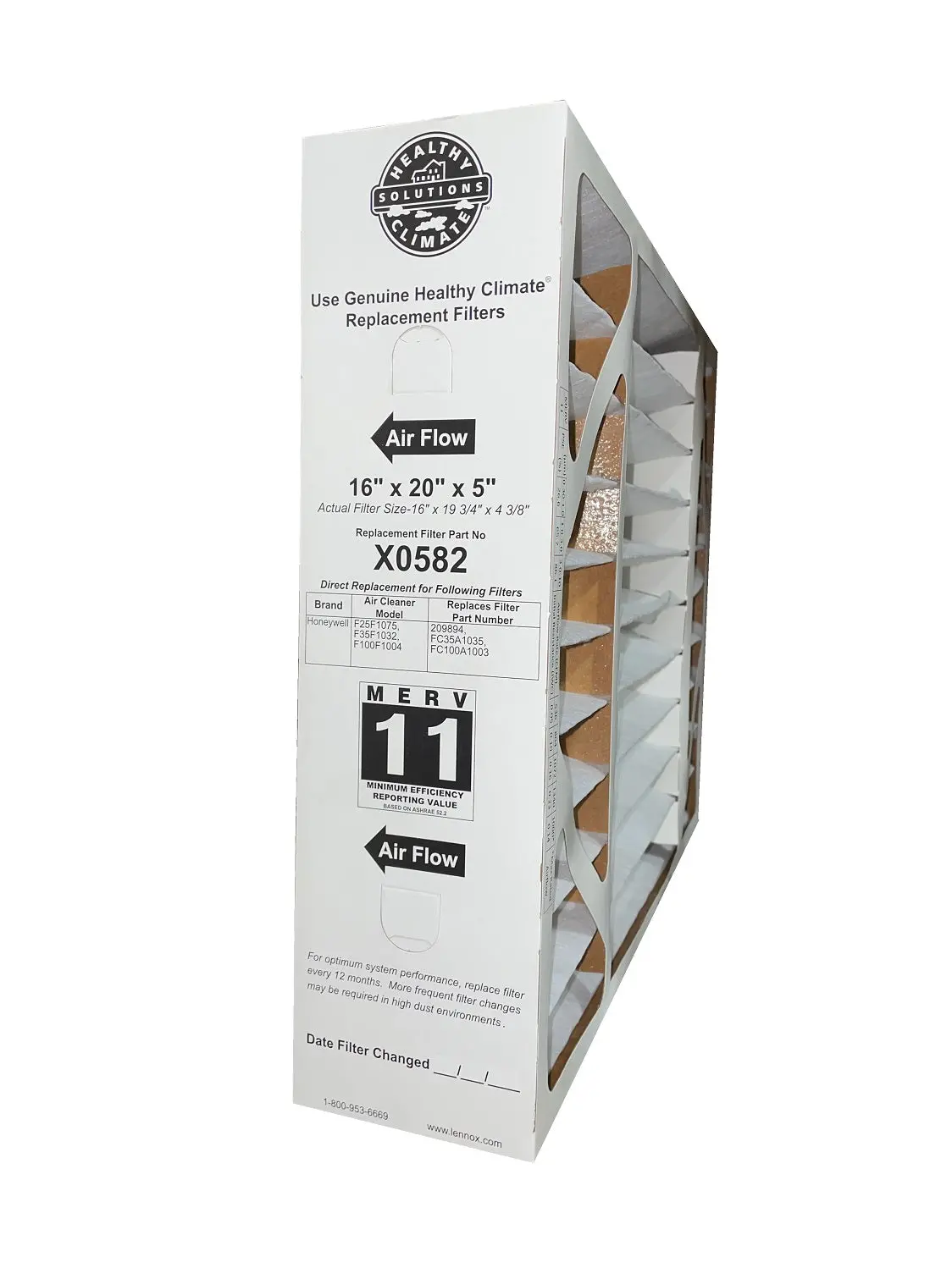 Lennox X0582 - Bmac 16" X 20" X 5" Furnace Filter 1