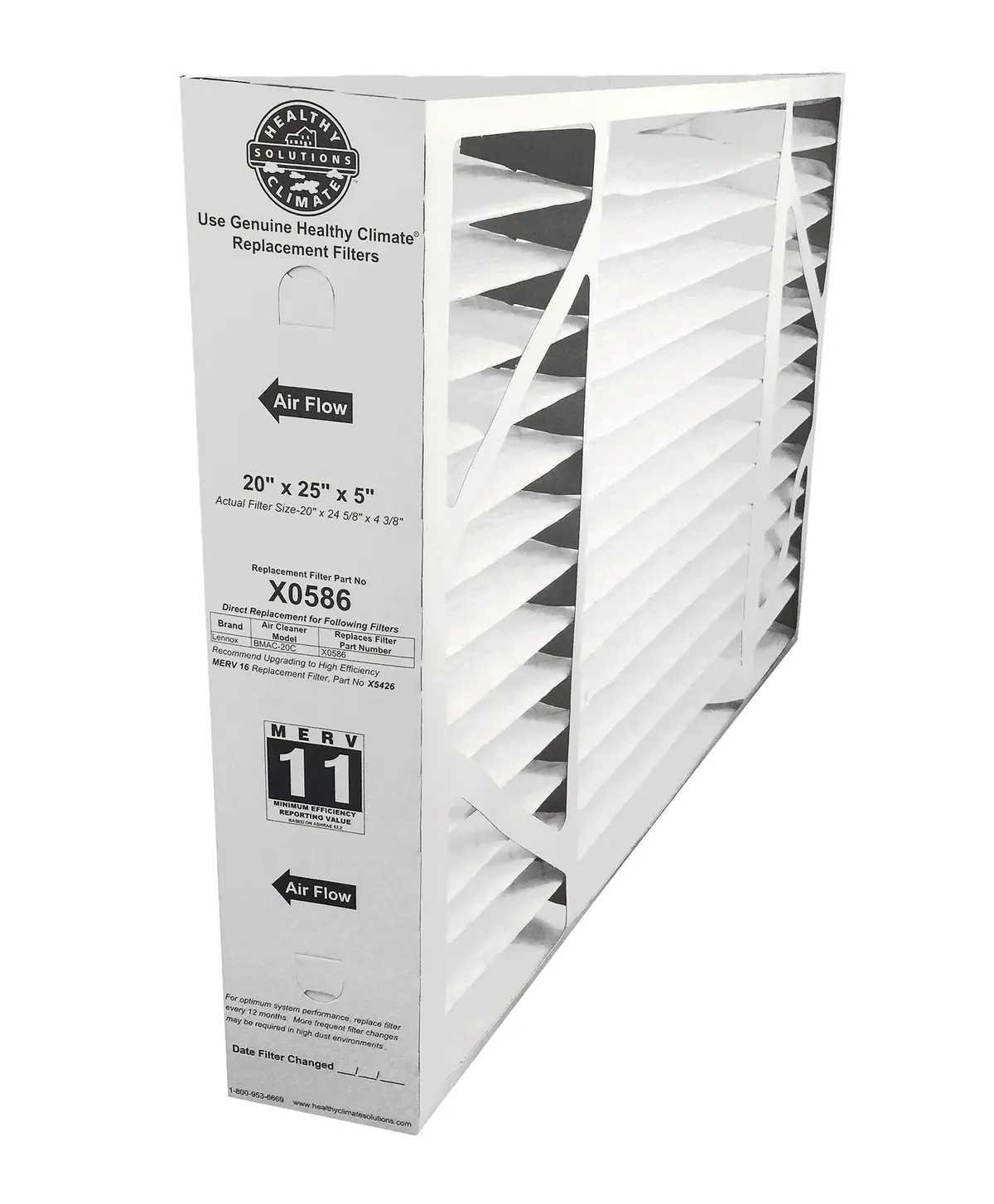 Lennox X0586 - Bmac 20" X 25" X 5" Furnace Filter 1