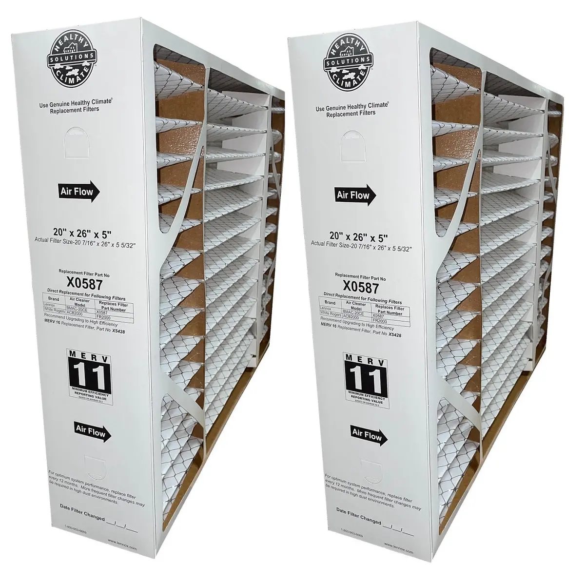 Lennox X0587 - Bmac 20" X 26" X 5" Furnace Filter 2