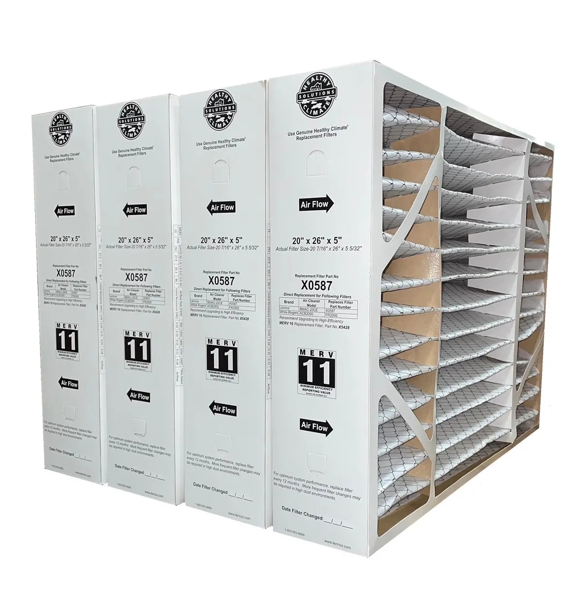 Lennox X0587 - Bmac 20" X 26" X 5" Furnace Filter 3
