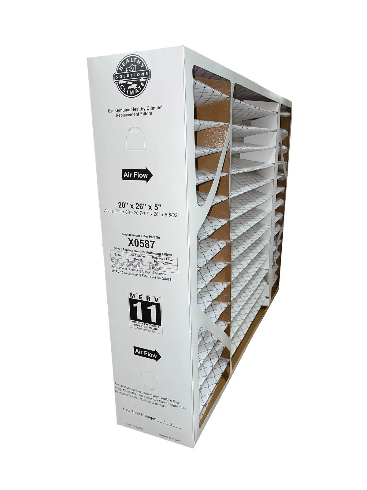 Lennox X0587 - Bmac 20" X 26" X 5" Furnace Filter 1