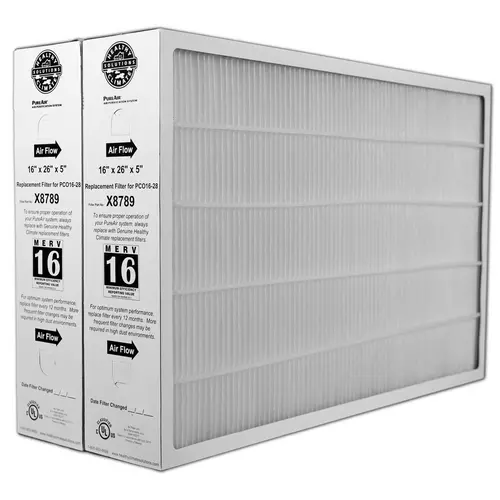 Lennox X8789 Pureair Pco16-28 16" X 26" X 5" Merv 16 Filter (2-Pack) 1