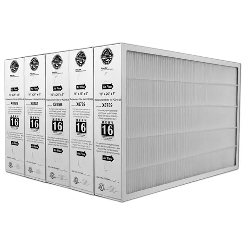 Lennox X8789 Pco16-28 | 16" X 26" X 5" Merv 16 Pureair Filter (5-Pack) 1