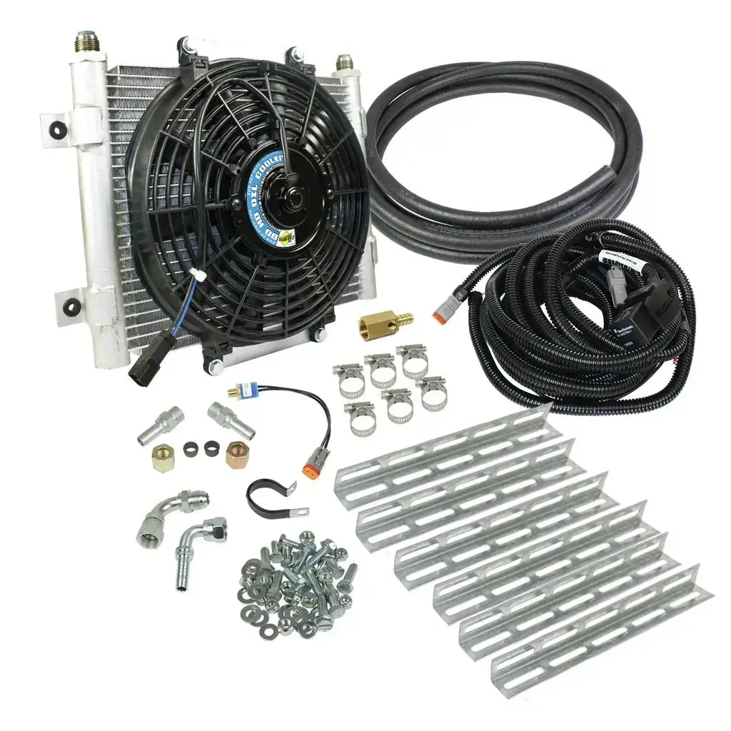 Xtrude Transmission Cooler With Fan - Complete Kit 3/8In Lines 1