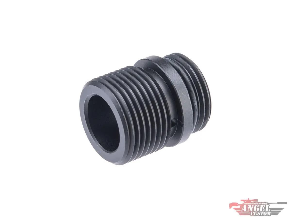 Angel Custom Cnc Aluminum Threaded Barrel Adapter W/ O-Ring Stabilizer For Vfc Glocks (13Mm Ccw To 14Mm Ccw) 1