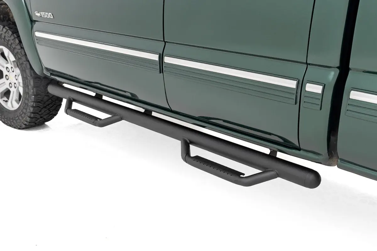 Nerf Steps | Full Length | Ext | 6.5 Ft Bed | Chevrolet Silverado/Gmc Sierra 1500/2500Hd | 1999-2006 | Rough Country | Rcc9989qcb 1