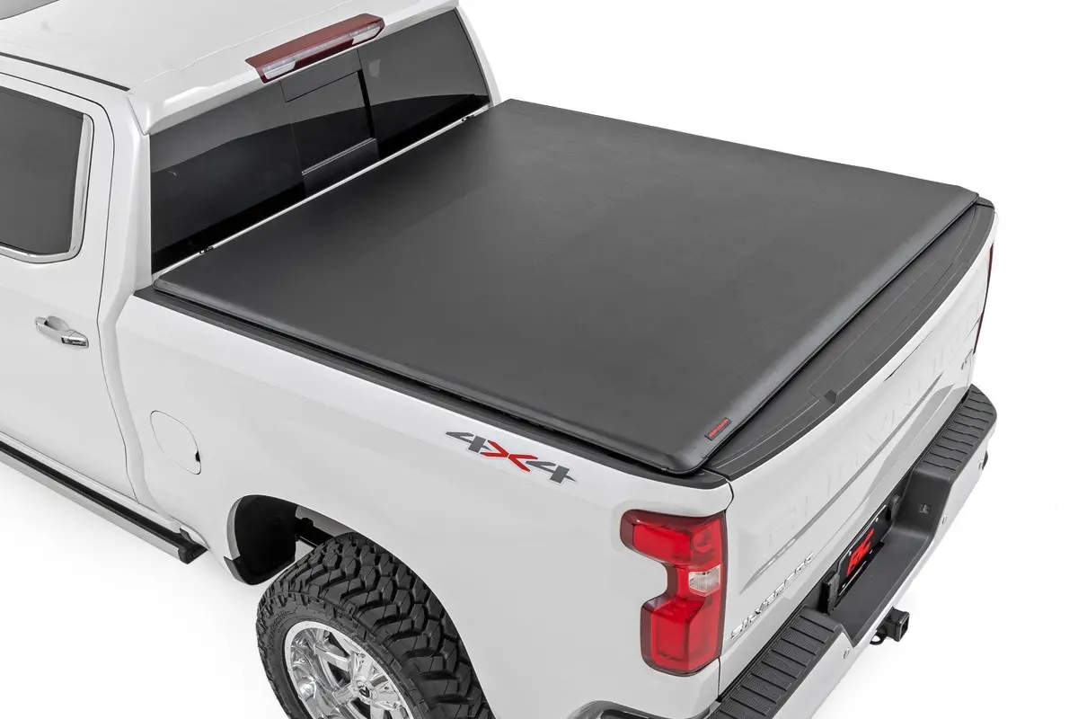 Soft Roll Up Bed Cover | 5'9" Bed | Chevrolet Silverado/Gmc Sierra 1500 | 2019-2022 | Rough Country | 42120580 1
