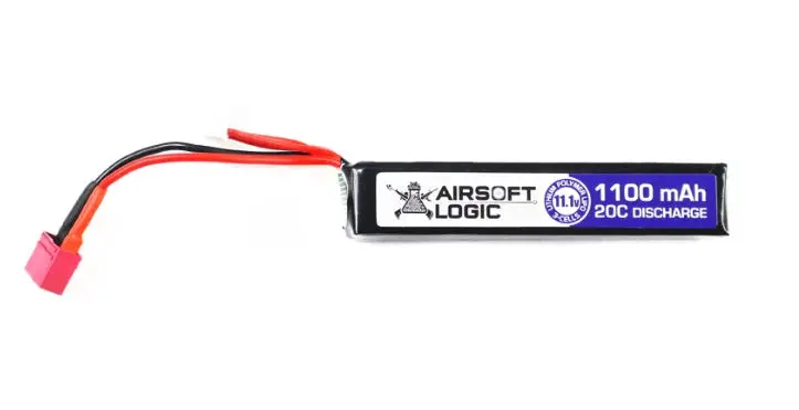 Airsoft Logic 11.1V 20-40C 1100/1150Mah Lipo Battery (M4 Stick) 1