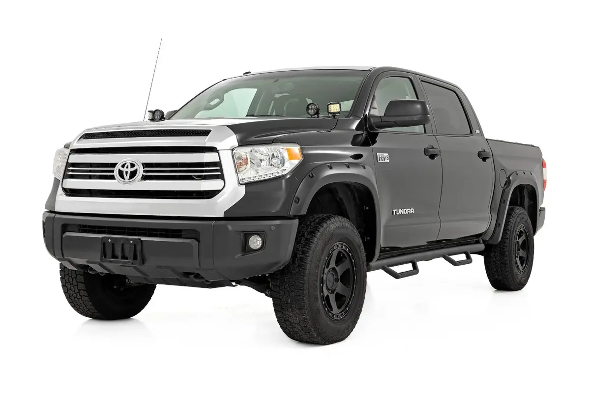 Nerf Steps | Full Length | Crew | 5.5 Ft Bed | Toyota Tundra | 2007-2021 | Rough Country | Rct0786ccb 2