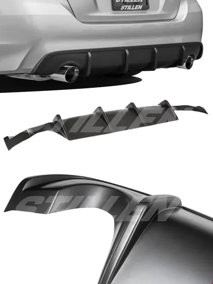 2016-2018 Nissan Altima - Stillen Rear Diffuser [Matte Black] - Kb13158mb 1