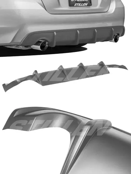 2016-2018 Nissan Altima - Stillen Rear Diffuser [Unpainted] - Kb13158 1