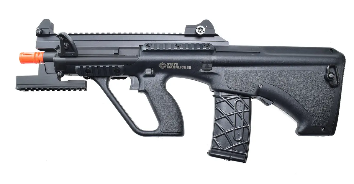 Asg Steyr Aug A3 Xs Commando (Black / Desert Camo) 1